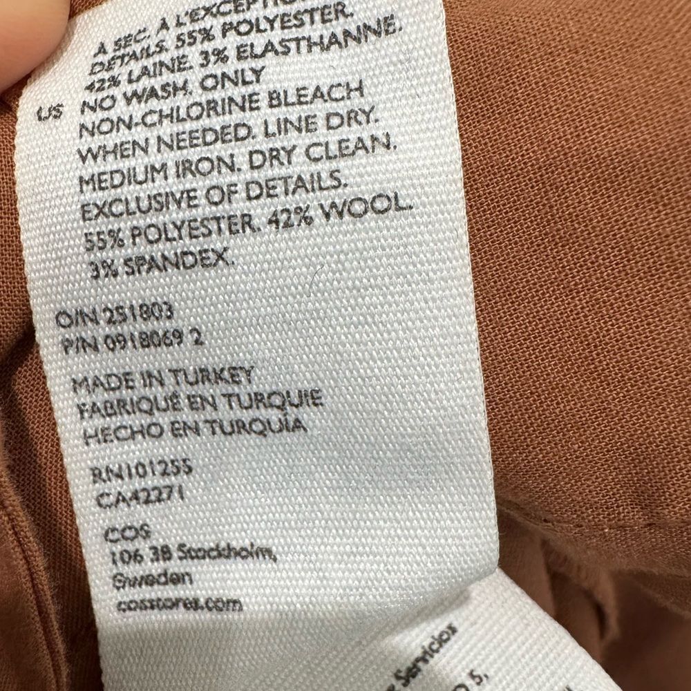 NWT COS Wool Mix Shirt Dress - Picture 14 of 14